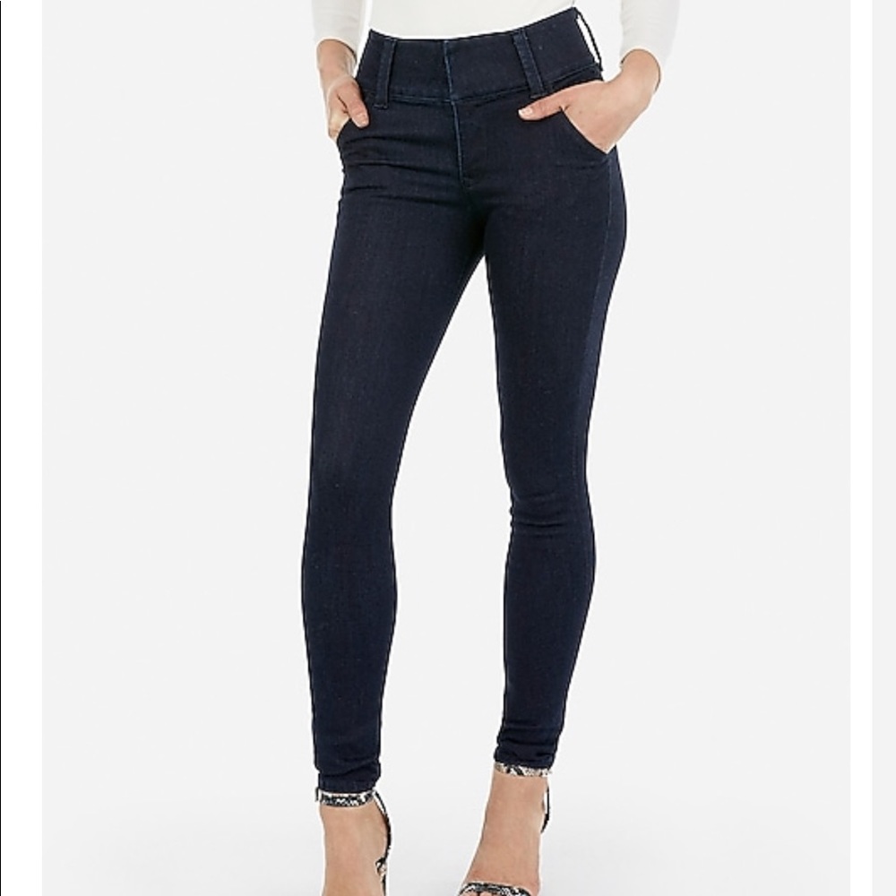 EUC EXPRESS High waisted denim perfect leggings